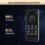 Language Translator Device No WiFi Needed, 2025 Upgraded Ai Translator, Support ChatGPT, Voice Instant Two-Way 138 Language Translator, Offline/Recording/Photo Translation for Business Travel