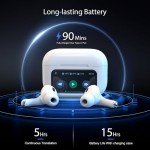 AI Language Translator Earbuds,144 Languages Bluetooth Translator Device and Accents 8 Offline Language Translation, Two-Way Translator Earphones for Language Learning/Travel/Business (White)