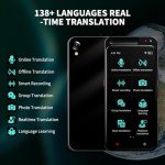 Language Translator Device No WiFi Needed, Upgraded ChatGpt AI Translator Two Way Real Time Voice Translation with 138+ Languages Offline&Recording&Photo＆Text Translation for Business Learning Travel