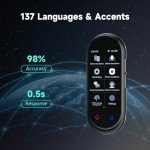 Language Translator Device, ChatGPT Ai Translator, 2 Way Real-Time Voice Translation, Support 138 Languages, Offline&Recording&Photo Translation