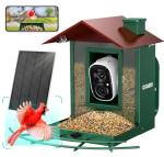 Osoeri Bird Feeder with Camera - AI Detective Auto Films Bird Action, Live Wildlife Window & Real-Time Alerts, Bring Feather Friends to Your Phone, Never Miss a Flutter