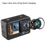 Xilecam Dual Screen Action Camera 1080P WiFi Waterproof Camera 4*Zoom 131FT(40m) Waterproof Underwater Camera with 2X 1050mAh Batteries and Multifunctional Accessories Sports Camera