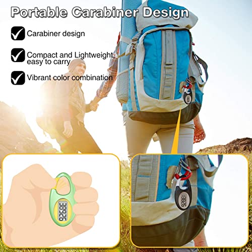 3D Step Counter Pedometer with Lanyard/Carabiner