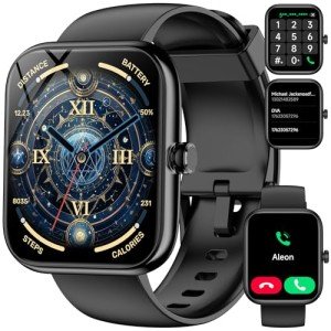 Smart Watch(Answer/Make Calls), 1.83" Smartwatch for Men Women Alexa Built-in, Fitness Tracker with IP68 Waterproof, 100+ Sport Mode Activity Tracker, Heart Rate Sleep Monitor, iOS Android Compatible