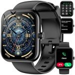 Smart Watch(Answer/Make Calls), 1.83" Smartwatch for Men Women Alexa Built-in, Fitness Tracker with IP68 Waterproof, 100+ Sport Mode Activity Tracker, Heart Rate Sleep Monitor, iOS Android Compatible
