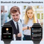 Smart Watch for Men Women with Bluetooth Call/Message Reminder, Fitness Watch 1.85" Touch Screen, Watch Heart Rate/Sleep/Spo2/Calories/Steps Monitor, 112+ Sport Mode, Activity Tracker for Android/iOS