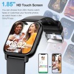 Smart Watch for Men Women with Bluetooth Call/Message Reminder, Fitness Watch 1.85" Touch Screen, Watch Heart Rate/Sleep/Spo2/Calories/Steps Monitor, 112+ Sport Mode, Activity Tracker for Android/iOS