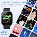 Smart Watch for Men Women, 1.96" Smartwatch (Answer/Make Call), IP68 Waterproof Fitness Tracker, 112+ Sport Modes Smartwatches for Android iOS, Black​
