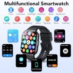 Smart Watch for Men Women, 1.96" Smartwatch (Answer/Make Call), IP68 Waterproof Fitness Tracker, 112+ Sport Modes Smartwatches for Android iOS, Black​