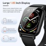 Smart Watch, 1.85" Smartwatch for Men Women(Answer/Make Call), 2025 Fitness Watch with 110+ Sports Modes/Heart Rate/Pedometer/Sleep Monitor, IP68 Waterproof Fitness Activity Tracker for Android iOS