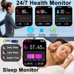 LICYAPO Smart Watch for Women(Answer/Make Call), 1.85" HD Smartwatch, Fitness Tracker with 100+ Sport Modes, IP68 Waterproof, Heart Rate/Sleep/Spo2 Monitor, Activity Tracker for Android and iPhone