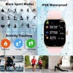 LICYAPO Smart Watch for Women(Answer/Make Call), 1.85" HD Smartwatch, Fitness Tracker with 100+ Sport Modes, IP68 Waterproof, Heart Rate/Sleep/Spo2 Monitor, Activity Tracker for Android and iPhone