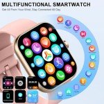 Smart Watch (Answer/Make Calls), 1.96" HD SmartWatch for Men Women 113+ Sport Modes, Fitness Activity Tracker Heart Rate/Sleep Monitor/Pedometer, IP68 Waterproof, Smart Watches for Android iOS, Gold