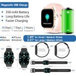 LICYAPO Smart Watch for Women(Answer/Make Call), 1.85" HD Smartwatch, Fitness Tracker with 100+ Sport Modes, IP68 Waterproof, Heart Rate/Sleep/Spo2 Monitor, Activity Tracker for Android and iPhone