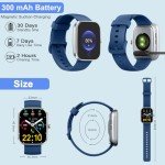Smart Watch(Answer/Make Calls), 1.91" Smartwatches for Men Women, Fitness Tracker with 110+ Sport Modes, IP68 Waterproof, Heart Rate/Sleep/Spo2 Monitor, Pedometer, Activity Tracker for Android iOS