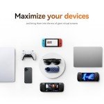 Rokid Max 2 AR Glasses Black, 215" Micro-OLED Display, 50° FOV, 600 Nits Brightness, Compatible with iphone 15&Android, Steam Deck, ROG, Ipad, Mac Immersive Wearable Display for Gaming & Entertainment