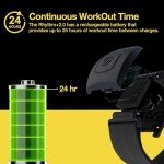 Scosche Rhythm R+2.0: Advanced Waterproof & Dustproof Heart Rate Monitor Armband with ANT+ & BLE Bluetooth Smart for Accurate Workout Tracking Compatible with Smartphones, Wahoo, Peloton, NordicTrack