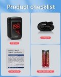 Pulse Oximeter Fingertip- Mini Oximeter Oxygen Saturation Monitor for SpO2/Heart Rate/PI, with Auto Graph Display,FSA/HSA Eligible