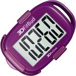 3DFitBud Simple Step Counter Walking 3D Pedometer from 3DActive with Clip & Lanyard - A420S - Plum