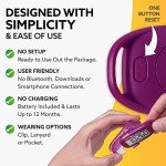 3DFitBud Simple Step Counter Walking 3D Pedometer from 3DActive with Clip & Lanyard - A420S - Plum