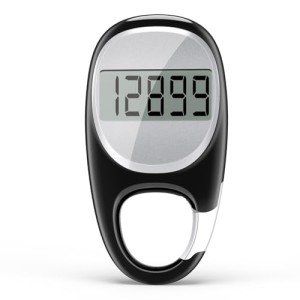 Simple Pedometer for Walking, Accurate Step Tracker with Carabiner, 3D Step Counter for Men Women Kids Seniors