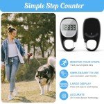 Simple Pedometer for Walking, Accurate Step Tracker with Carabiner, 3D Step Counter for Men Women Kids Seniors