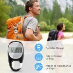 Simple Pedometer for Walking, Accurate Step Tracker with Carabiner, 3D Step Counter for Men Women Kids Seniors