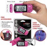 Realalt 3DTriSport Walking 3D Pedometer with Clip and Strap, Free eBook | 30 Days Memory, Accurate Step Counter, Walking Distance Miles/Km, Calorie Counter, Daily Target Monitor, Exercise Time