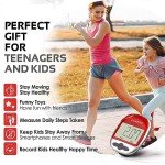 PINGKO Best Pedometer for Walking Accurately Track Steps Multi-Function Portable Sport Pedometers Step/Distance/Calories/Counter - Red…