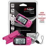 Realalt 3DTriSport Walking 3D Pedometer with Clip and Strap, Free eBook | 30 Days Memory, Accurate Step Counter, Walking Distance Miles/Km, Calorie Counter, Daily Target Monitor, Exercise Time