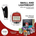 PINGKO Best Pedometer for Walking Accurately Track Steps Multi-Function Portable Sport Pedometers Step/Distance/Calories/Counter - Red…