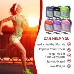 PINGKO Best Pedometer for Walking Accurately Track Steps Multi-Function Portable Sport Pedometers Step/Distance/Calories/Counter - Red…