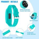 Silicone Fitness Tracker Watch 3 Pcs Walking Running Pedometer Calorie Burning and Step Counting Bracelet Steps Pedometer Watch for Walking Men Women (Mint Green, Sky Blue, Black)