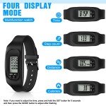 Silicone Fitness Tracker Watch 3 Pcs Walking Running Pedometer Calorie Burning and Step Counting Bracelet Steps Pedometer Watch for Walking Men Women (Mint Green, Sky Blue, Black)