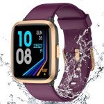 Fitness Tracker Watch with Heart Rate Monitor, Large Screen Activity Tracker with Pedometer, Sleep Monitor, Calories & Step Counter, 5ATM Waterproof Smart Watch for Women Men Fitness Watch for Sports