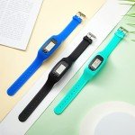 Silicone Fitness Tracker Watch 3 Pcs Walking Running Pedometer Calorie Burning and Step Counting Bracelet Steps Pedometer Watch for Walking Men Women (Mint Green, Sky Blue, Black)