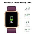 Fitness Tracker Watch with Heart Rate Monitor, Large Screen Activity Tracker with Pedometer, Sleep Monitor, Calories & Step Counter, 5ATM Waterproof Smart Watch for Women Men Fitness Watch for Sports