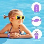 Waterproof Airtag Bracelets for Kids - (2 Pack) Soft Silicone Hidden Air tag Wristband - Lightweight GPS Tracker Holder Compatible with Apple Airtag Band for Child (Purple/Butterfly)