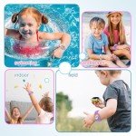 Waterproof Airtag Bracelets for Kids - (2 Pack) Soft Silicone Hidden Air tag Wristband - Lightweight GPS Tracker Holder Compatible with Apple Airtag Band for Child (Purple/Butterfly)