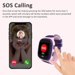 4G Kids Smart Watches Girls with GPS Tracker & Video Calling Kids Cell Phone Watch for Girls Age 5-12, One-Key SOS Call Voice Chat Camera Alarm Clock Touch Screen Smart GPS Tracker for Kids Gift(Pink)