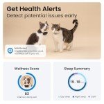 Tractive GPS Cat Tracker (6.5 lbs+), Real-time Pet Location Tracker, Health & Wellness Alerts, Battery Life Up to 7 Days, Breakaway Cat Collar Included (Dark Blue)
