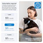 Tractive GPS Cat Tracker (6.5 lbs+), Real-time Pet Location Tracker, Health & Wellness Alerts, Battery Life Up to 7 Days, Breakaway Cat Collar Included (Dark Blue)