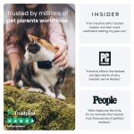 Tractive GPS Cat Tracker (6.5 lbs+), Real-time Pet Location Tracker, Health & Wellness Alerts, Battery Life Up to 7 Days, Breakaway Cat Collar Included (Dark Blue)