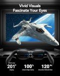 RAYNEO Air 2s AR/XR Glasses - 4 Speakers, 201" 120Hz 5000 Nits FHD OLED Display, AR XR Video Gaming Glasses, Smart Glasses for iPhone 16,15/Android/MAC/Switch/PS5/SteamDeck, Gift Ideas - 2024 New