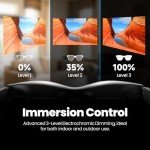 XREAL Air 2 Pro AR Glasses, The Ultimate Wearable Display with 3-level Electrochromic Dimming, 120Hz 330", Smart Glasses, Gaming monitor, Compatible with iPhone 16/15, SteamDeck/ROG/Mac/PC/Android/iOS
