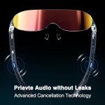 AR/XR Glasses-VILINE Smart Glasses for Gaming Headset Video Display Glasses Myopia Adjustment 1800 Brightness Sunglasses,FHD Adapted for PC/Android/iOS/PS5/Xbox/Steamdeck/Consoles