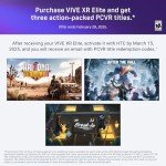 HTC Vive XR Elite with Deluxe Pack — Mixed Reality and PC VR Headset + Controllers + Starter Game Pack