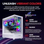 Skytech Azure Gaming PC Desktop, Ryzen 7 9700X 3.8 GHz (5.5GHz Turbo Boost), NVIDIA RTX 4060 8GB GDDR6, 2TB SSD, 32GB DDR5 RAM 6000 RGB, 650W Gold PSU, 360mm ARGB AIO, Wi-Fi, Win 11 Home