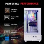 Skytech Azure Gaming PC Desktop, Ryzen 7 9700X 3.8 GHz (5.5GHz Turbo Boost), NVIDIA RTX 4060 8GB GDDR6, 2TB SSD, 32GB DDR5 RAM 6000 RGB, 650W Gold PSU, 360mm ARGB AIO, Wi-Fi, Win 11 Home