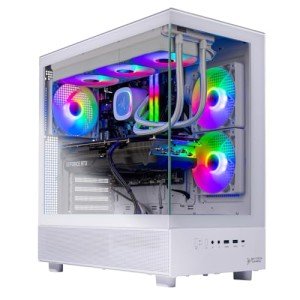 Skytech Azure Gaming PC Desktop, Ryzen 7 9700X 3.8 GHz (5.5GHz Turbo Boost), NVIDIA RTX 4060 8GB GDDR6, 1TB SSD, 16GB DDR5 RAM 6000, 650W Gold PSU, 360mm ARGB AIO, Wi-Fi, Win 11 Home